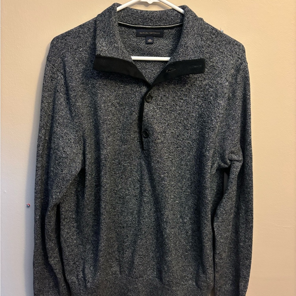 Banana Republic Gray Button Sweater (M)